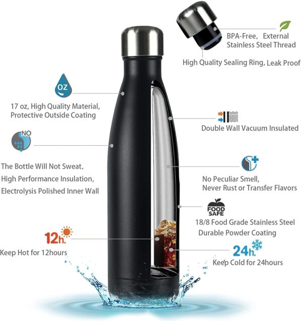 G36 Custom Cola Shape 350ml Stainless Steel Bottle - Image 2