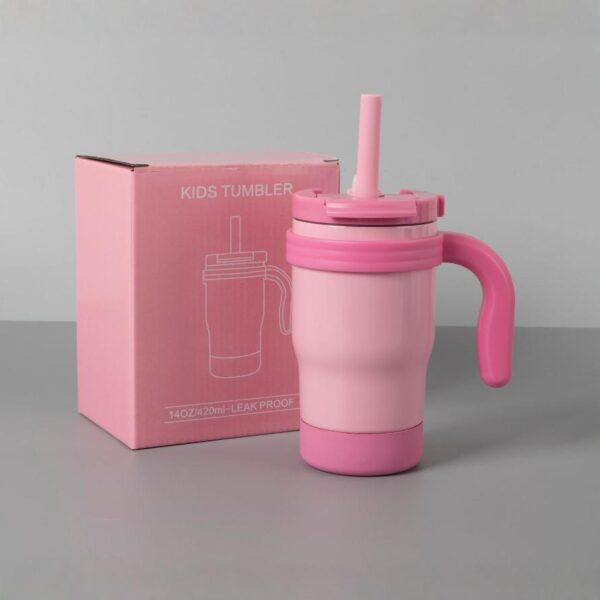 G37 Custom 14oz Kids Stainless Steel Tumbler with Straw - Image 2