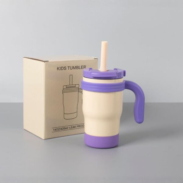 G37 Custom 14oz Kids Stainless Steel Tumbler with Straw - Image 3
