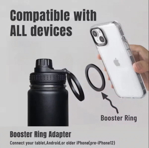 G38 insulated Magnetic Water Bottle with Phone Holder - Image 6