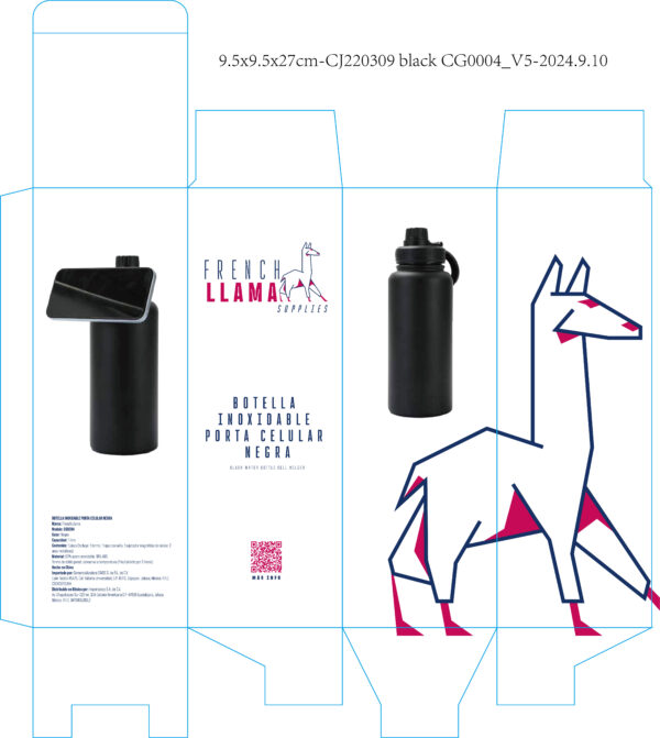 G38 insulated Magnetic Water Bottle with Phone Holder - Image 2
