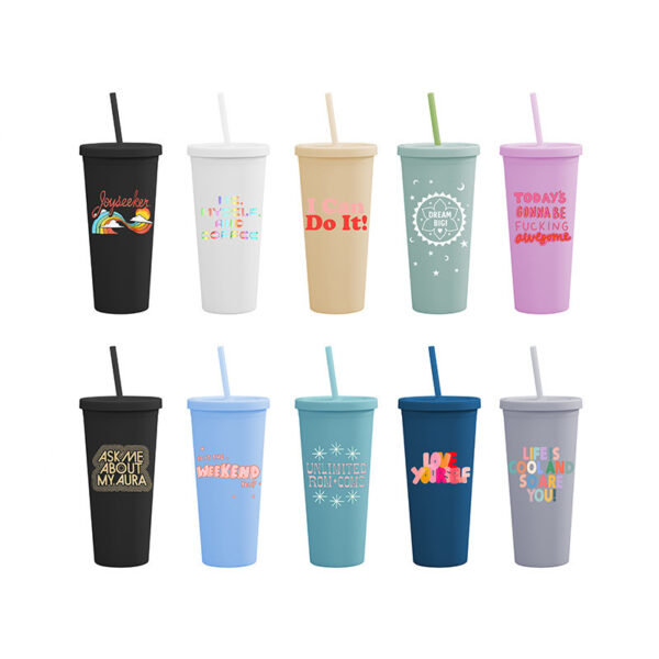 G14 32OZ Large Capacity Double-layer Plastic Cup - Image 3