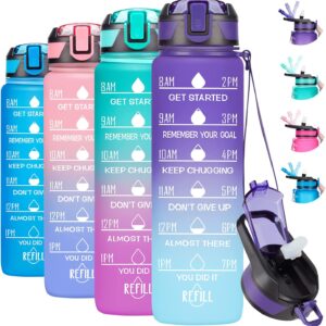 G17 Plastic 32OZ Tritan Motivational Sports Water Bottles-