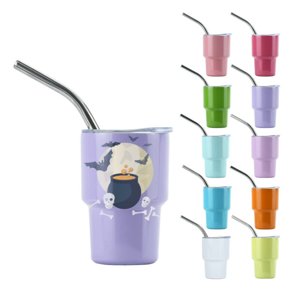 G31 Mini 2oz Stainless Steel Tumbler With Straw Lids